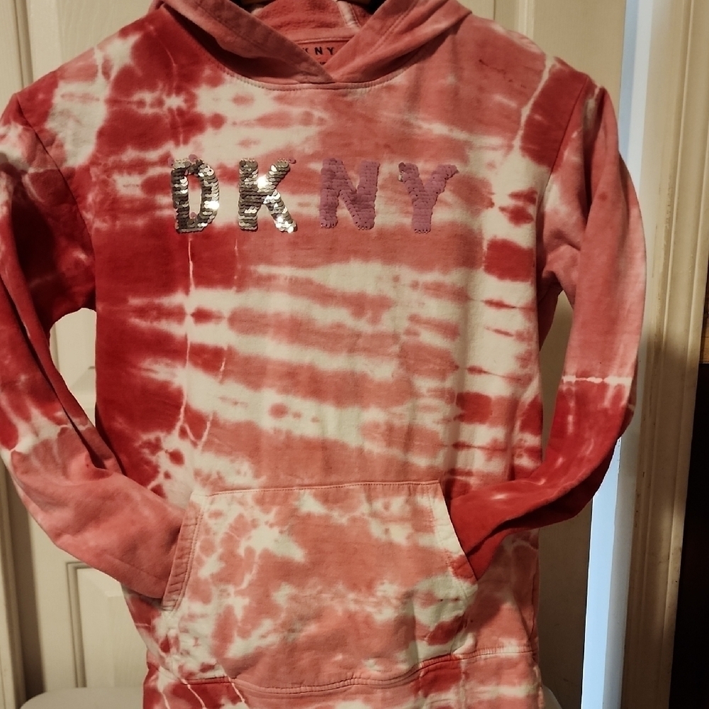 DKNY Red Tie-Dye Kids Hoodie